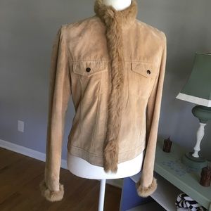 YVONNE & MARIE LEATHER AND FUR JACKET